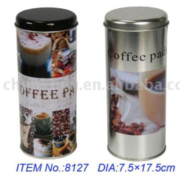 Round acrylic coffee box