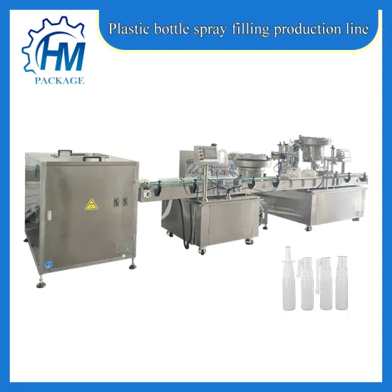 Makeup setting nasal spray alcohol spray liquid sprays filling and capping machine automatic