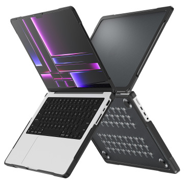 Custodia protettiva per paraurti TPU per MacBook Air 13.6 "/Pro 14.2 con cavalletto e copertina della tastiera