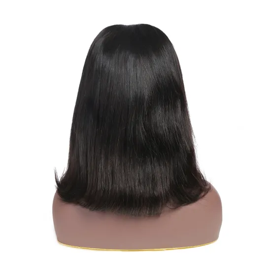 Peruvian Natural Human Hair Wigs Short Bob Cut Straight Virgin Single Donor Raw Human Hair Peruvian 13x4 Lace Frontal Bob Wig