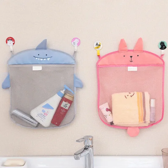 40*35cm Baby Bathroom Mesh Bag Child Bath Toy Bag Net Cartoon Animal Shape Waterproof Cloth Toy Baskets