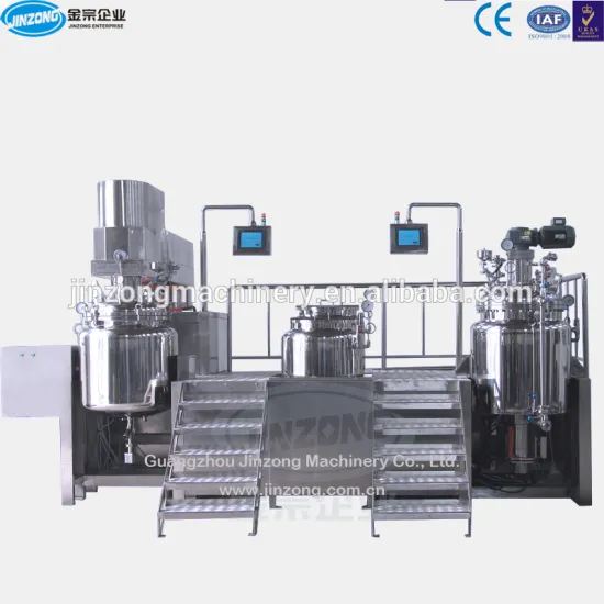JINZONG 500L vacuum emulsifying ointment mixer, lotion, paste, cream mixing equipment