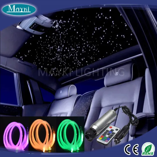 Fiber optic car led ceiling lamp with color changing