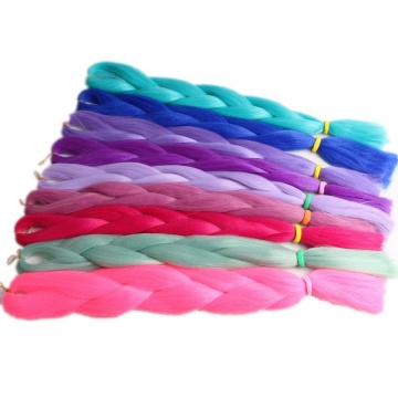 24" 60cm Folded 80grams Navy Neon Olive Green Lavender Lilac Vintage Pink  Rainbow jumbo braid 100 synthetic braiding hair