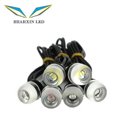 9W 18mm 12V DC White LED Eagle Eye Light for Car Fog Day Running Backup Parking Signal