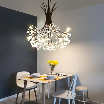 Nordic Crystal Chandelier LED Pendant Lighting for Bedroom and Kitchen
