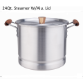 Tamale pot to steam tamales with steamer insert