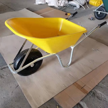 Large Capacity 100L Plastic Bucket with Steel Tray Garden Trolley Wheelbarrow for European Market