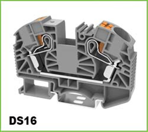 DIN Rail Mounted Spring Push in Terminal Block