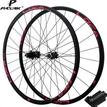 Reflective Logo 12 Speed Spline MS Mountain Bike Wheelset: Pasak 26", "27.5", "29", "700C, 24H Draw 4 Bearing Hub Disc Wheel