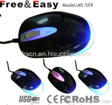 Ms-559 Mini Led Shining Wired Optical Usb Mouse 