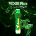 Dispositivo desechable Vape E-Cig 800puff Vidge Flare