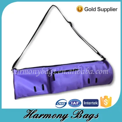 Purple 600D women fashion large capacity yoga mat bag