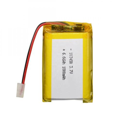 lithium polymer battery 103450 3.7V 1800mah for watch toy