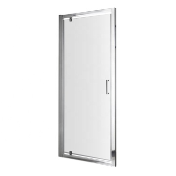 PTB Cheaper Pivot Door Product with Tempered Glass Shower Bathroom Door and Satin Chrome Frame - Factory Direct Sales in China