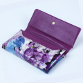 Fashion Pattern Bunga Desain Card Holder Leather Purse