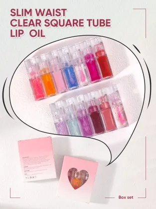 Vegan Pink Lip Gloss with Fruit Flavor and Tint