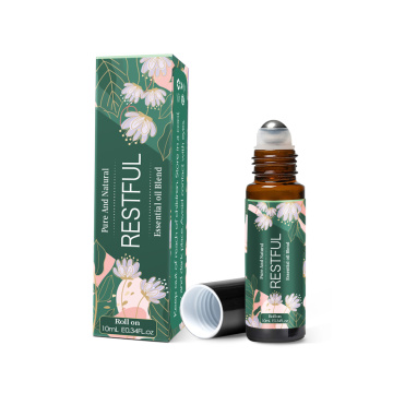 Rolagem de massagem de aromaterapia pura no óleo essencial de misturas