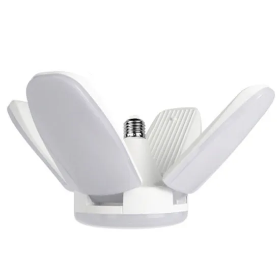 Deformable Fan Blade LED Bulb with 3/4 Foldable Leaves - High Brightness E27 Holder