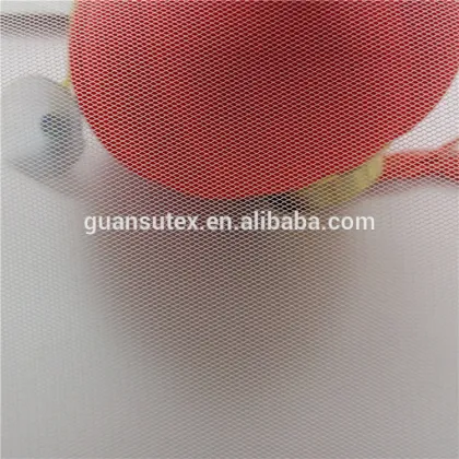 White High Density Diamond 30D Swiss Netting Mesh Fabric For Decoration