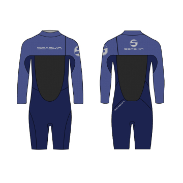 Seaskin Neoprene Men's Long Arm Zipperless Summer Wetsuit