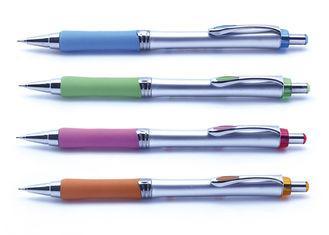 Stylish Silver Barrel And Metal Clip Refillable Mechanical