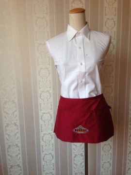 Custom Work Short Waist Apron - Embroidered Logo
