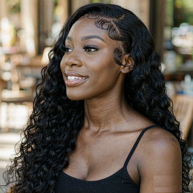 Water Wave 13x6 Lace Frontal Wig 100% Human Hair