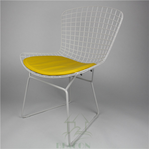 powder coated white kitchen wire dining chairs