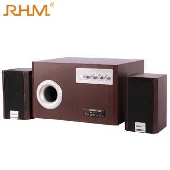 RHM S-81B 2.1 Home Theater System with Wooden Box Encased Super Bass Speaker