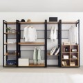 Unidad de almacenamiento de ropa industrial moderna que ahorra espacio