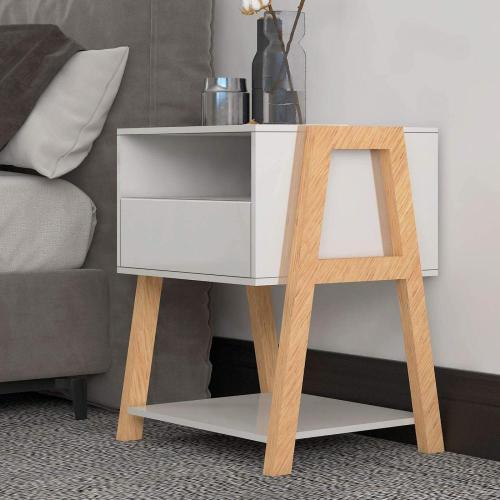 Nightstand Bedside Table Nightstands Bedroom Set of 2 with Drawer Supplier