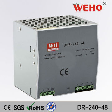 Din rail type 12v 24v 48v 240w smps 110 ac volts to 48 volt dc power supply