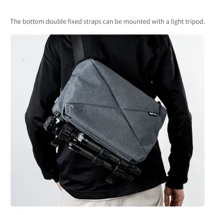 SCC2_ES-S Daily Shoulder Bag Gray - Small Camera Shoulder Bag for Photography