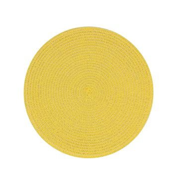 Insulated Waterproof Place Mats Set of 6 Solid Colors Round Shape Dining Table Mat