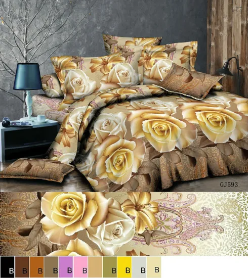 china flower 3d printed 100% polyester cheap fabric for bedsheet to indian