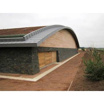 Estrutura de parede de malha de arame gabion