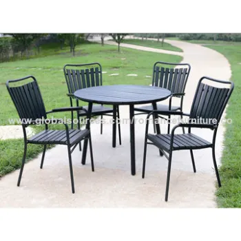 Wooden Dining Set, Made of Fraxinus Mandshurica Solid Wood, Resist Hot and Rain Weather
