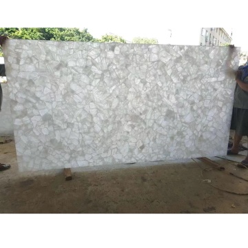 Batu Agate Onyx Kristal Putih yang Dipoles - Dekorasi Mewah Alami yang Indah