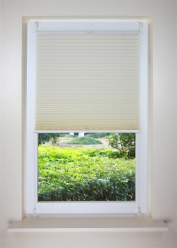 Creamy-white Cordless fabric pleated shades