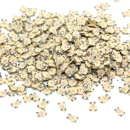 500g  DIY Accessories Panda Slices Polymer Clay Cute Cartoon Bear Animal Sprinkles for Toys Nail Arts Decoration DIY Crafts