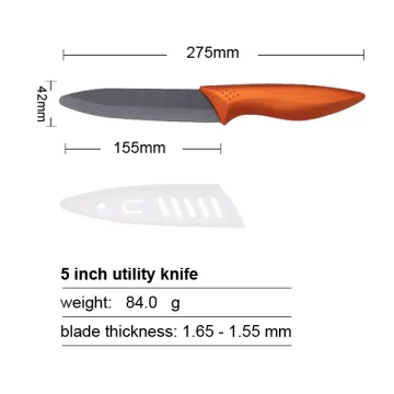 Copper Handle Ceramic Knife 5 Inches Knife