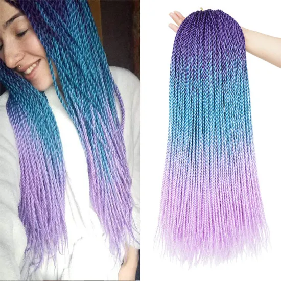 Crotchet Synthetic Braiding Hair Senegalese Crochet Twist Braid Hair Ombre Box Braid Extension