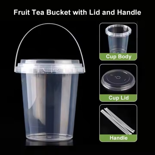 Plastic Buckets Cups Lids and Handles for food