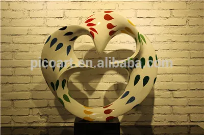 modern fiberglass painted sculpture, Tai Ji sculpture