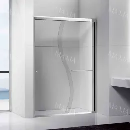Type 1 shower screen glass S-shaped
