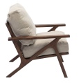 Chaises en bois de bras de canapé simple de restaurant moderne