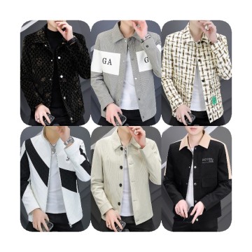 Trendy Men's Solid Color Windbreaker Jacket - Flight Suit for Motorcycle