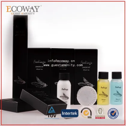 black paper box bathroom accessories yangzhou hotel amenities travel kit