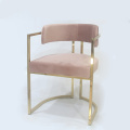 Italian Light Luxury Dining Chair High Back Armchair